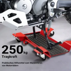 Motorrad Rangierhilfe Rangierschiene Rangierplatte Parkhilfe Motorradständer 60x42x7,5cm bis 250kg
