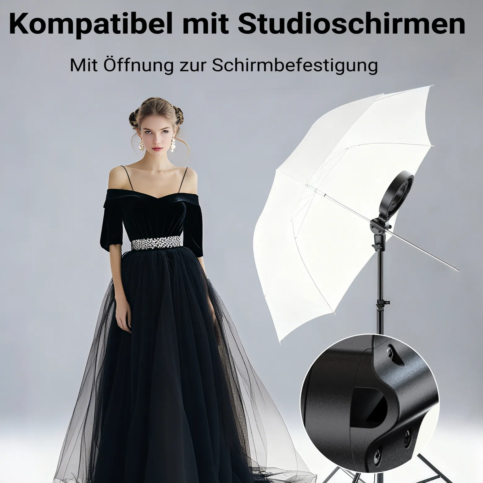 Multiblitz Mini Bowens auf Bowens Adapter für MB-PL Serie, geeignet für Stative mit 5/8 Zoll Spigot-Anschluss, Ideal bei Fotoshootings und Videoaufnahmen