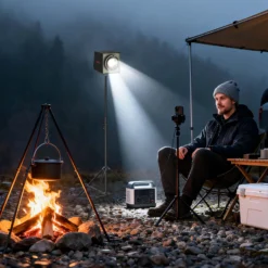 Multiblitz Set aus MB-PL LED 100B Fotolicht mit FT-8051 Lampenstativ