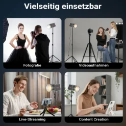 Multiblitz Set aus MB-PL LED 100B Fotolicht mit FT-8051 Lampenstativ