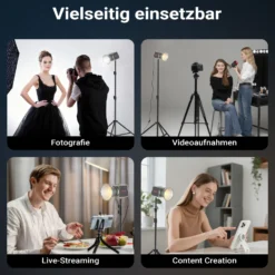 Multiblitz Set aus MB-PL LED 60B Fotolicht mit FT-8051 Lampenstativ