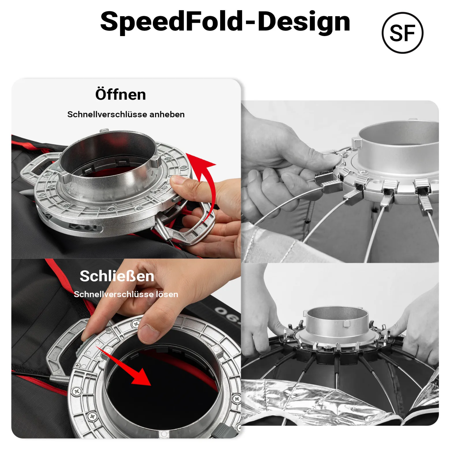 Multiblitz Softbox SF-30x120 Bowens mit Grid und Diffusoren, Lichtformer für Studioblitz und LED Dauerlicht, Lichtdiffusor für Porträtfotografie und Videobeleuchtung