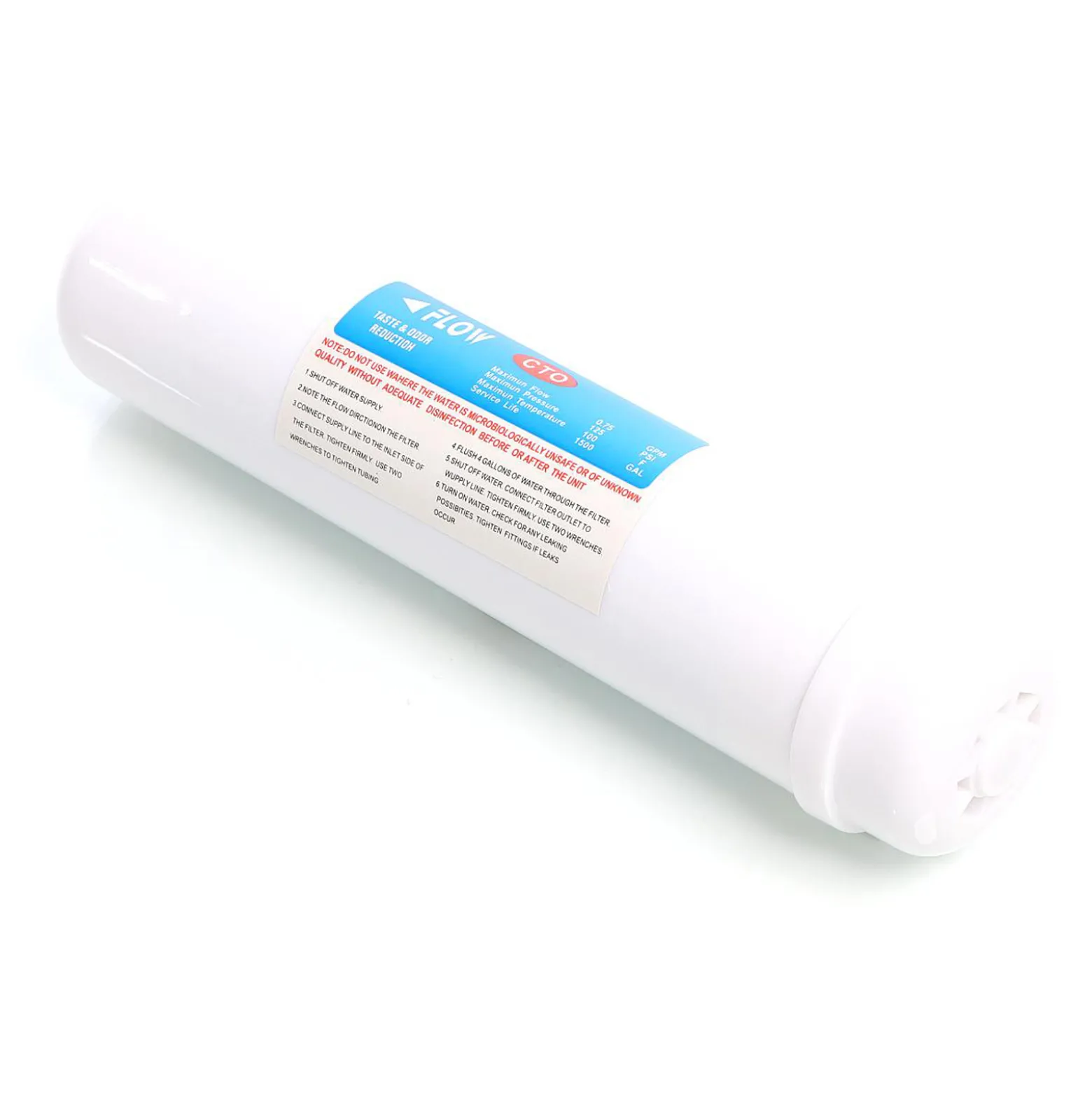 Naturewater CTO-10B1 Aktivkohle Block Filter 10 Zoll (254 mm) 5 µ Ersatz Inline Wasserfilter, Umkehrosmose Filter, Ersatz Filterkartusche, Nachfilter