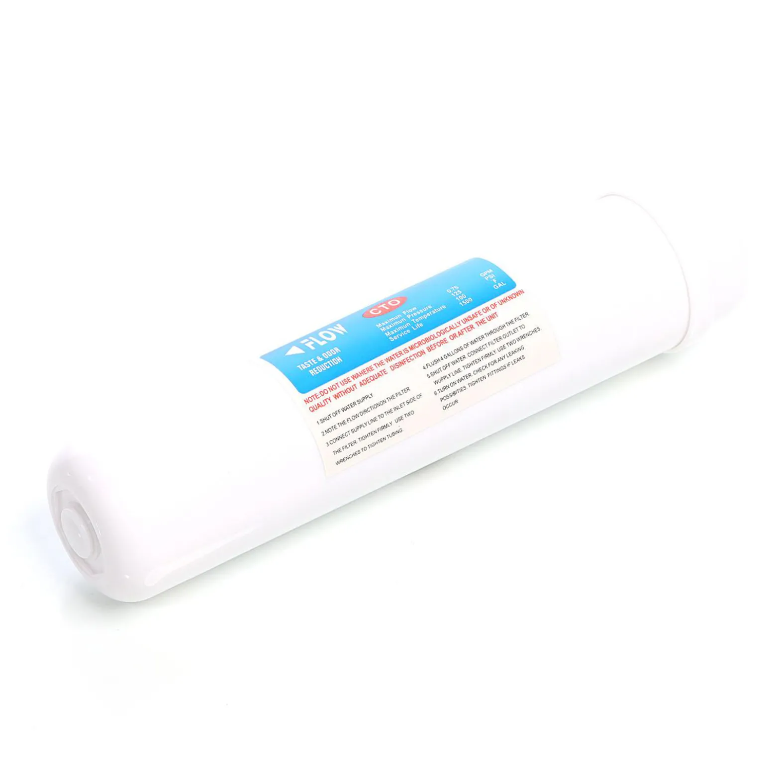 Naturewater CTO-10B1 Aktivkohle Block Filter 10 Zoll (254 mm) 5 µ Ersatz Inline Wasserfilter, Umkehrosmose Filter, Ersatz Filterkartusche, Nachfilter
