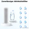 Naturewater CTO-10B Aktivkohle Block Filter 10 Zoll (254 mm) 5 µ Ersatz Wasserfilter, Umkehrosmose Filter, Ersatz Filterkartusche, Trinkwasserfilter