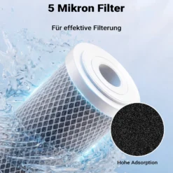 Naturewater CTO-10B Aktivkohle Block Filter 10 Zoll (254 mm) 5 µ Ersatz Wasserfilter, Umkehrosmose Filter, Ersatz Filterkartusche, Trinkwasserfilter