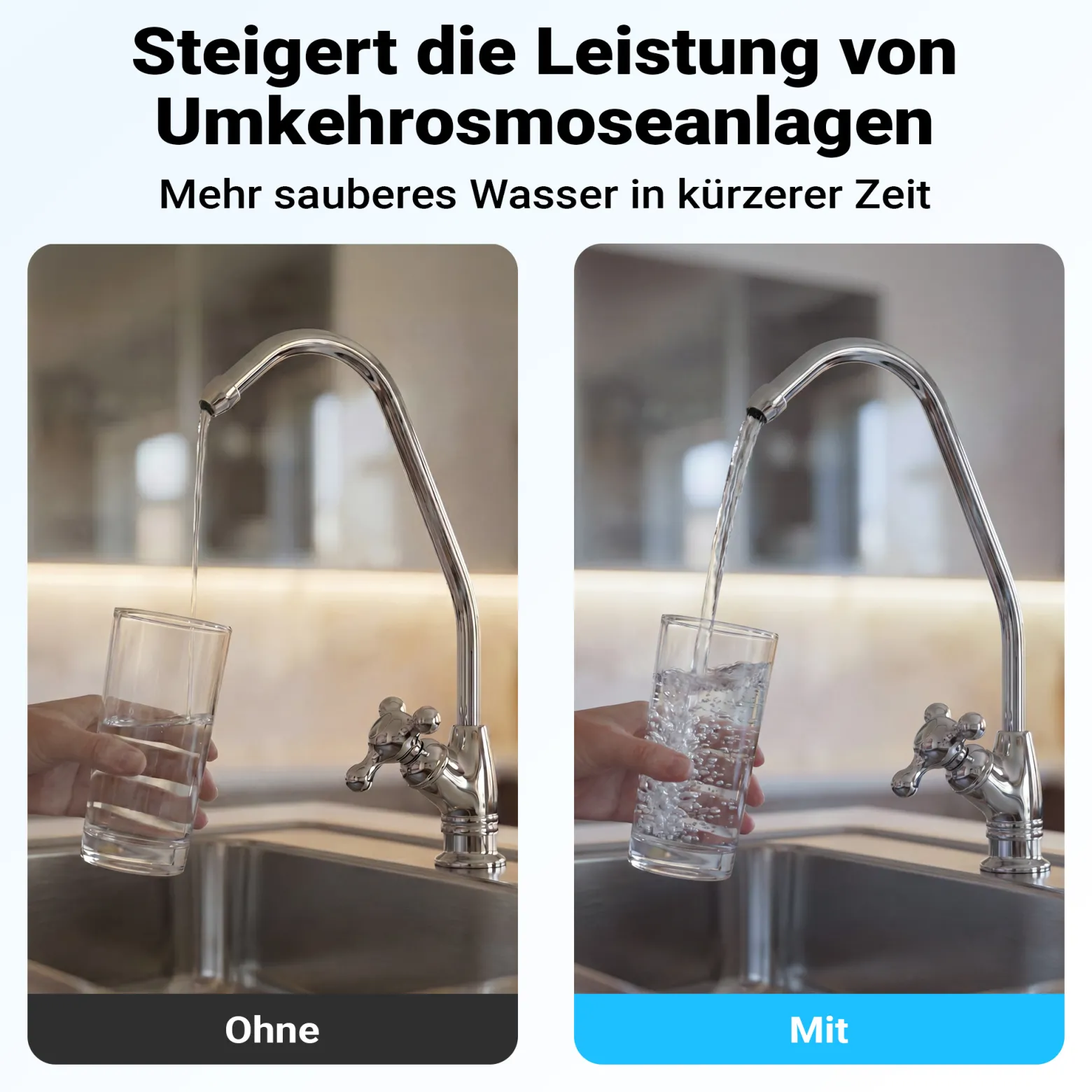Naturewater Druckerhöhungspumpe 50 GPD (190 l), Booster Pumpe 24 W für Umkehrosmoseanlage, Wasser Eingangsdruck 2 bar auf Ausgangsdruck 5 bar