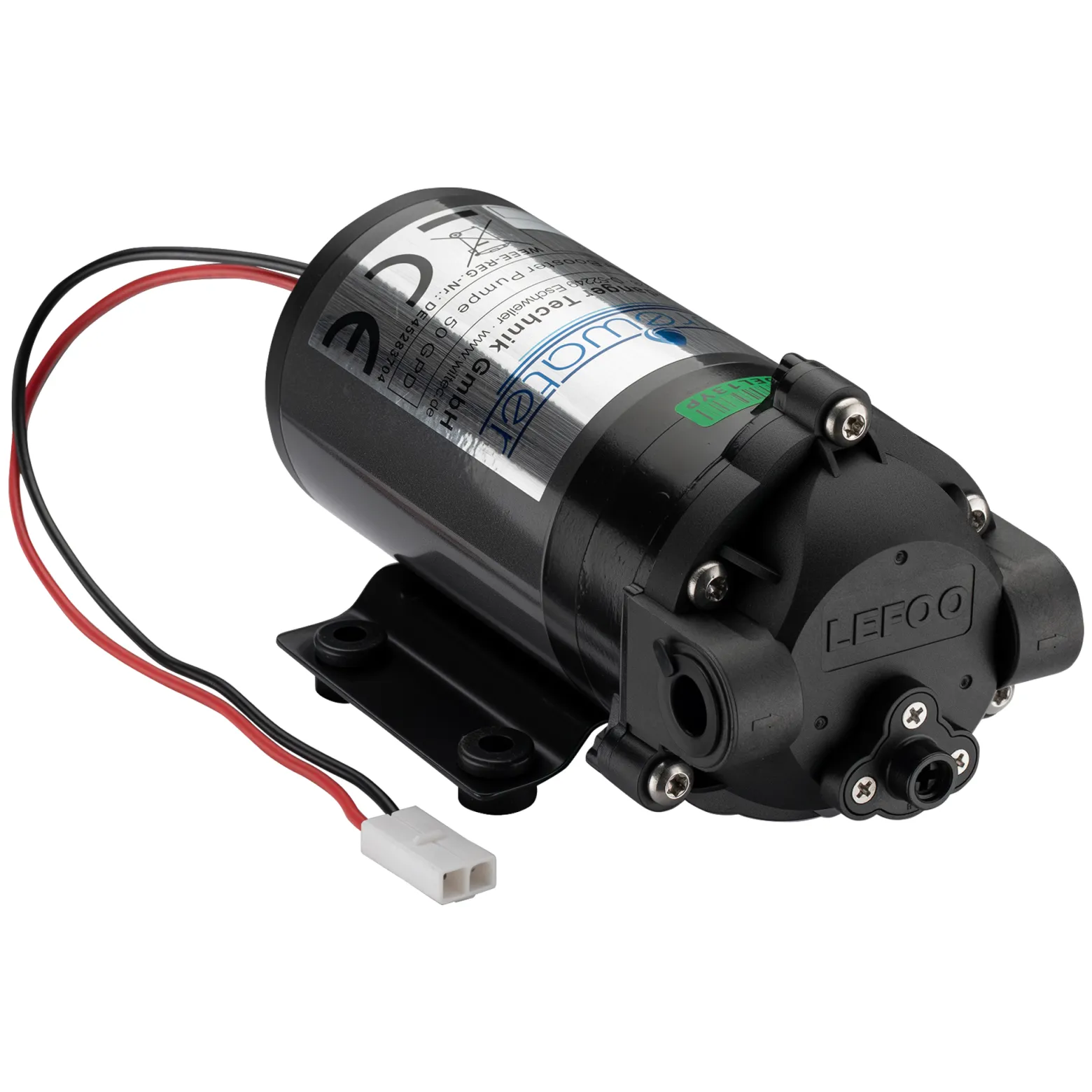 Naturewater Druckerhöhungspumpe 50 GPD (190 l), Booster Pumpe 24 W für Umkehrosmoseanlage, Wasser Eingangsdruck 2 bar auf Ausgangsdruck 5 bar