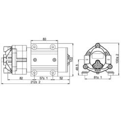 Naturewater Druckerhöhungspumpe 400 GPD (1514 l), Booster Pumpe 96 W für Umkehrosmoseanlage, Wasser Eingangsdruck 2 bar auf Ausgangsdruck 5 bar