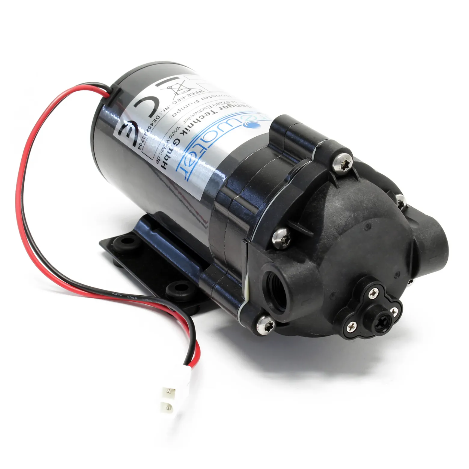 Naturewater Druckerhöhungspumpe 400 GPD (1514 l), Booster Pumpe 96 W für Umkehrosmoseanlage, Wasser Eingangsdruck 2 bar auf Ausgangsdruck 5 bar