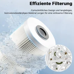 Naturewater Faltenfilterpatrone 20‘‘, Wasserfilter Kartusche für Wasseraufbereiter, Wasserfiltration für Trinkwasser, Wasser zuhause filtern