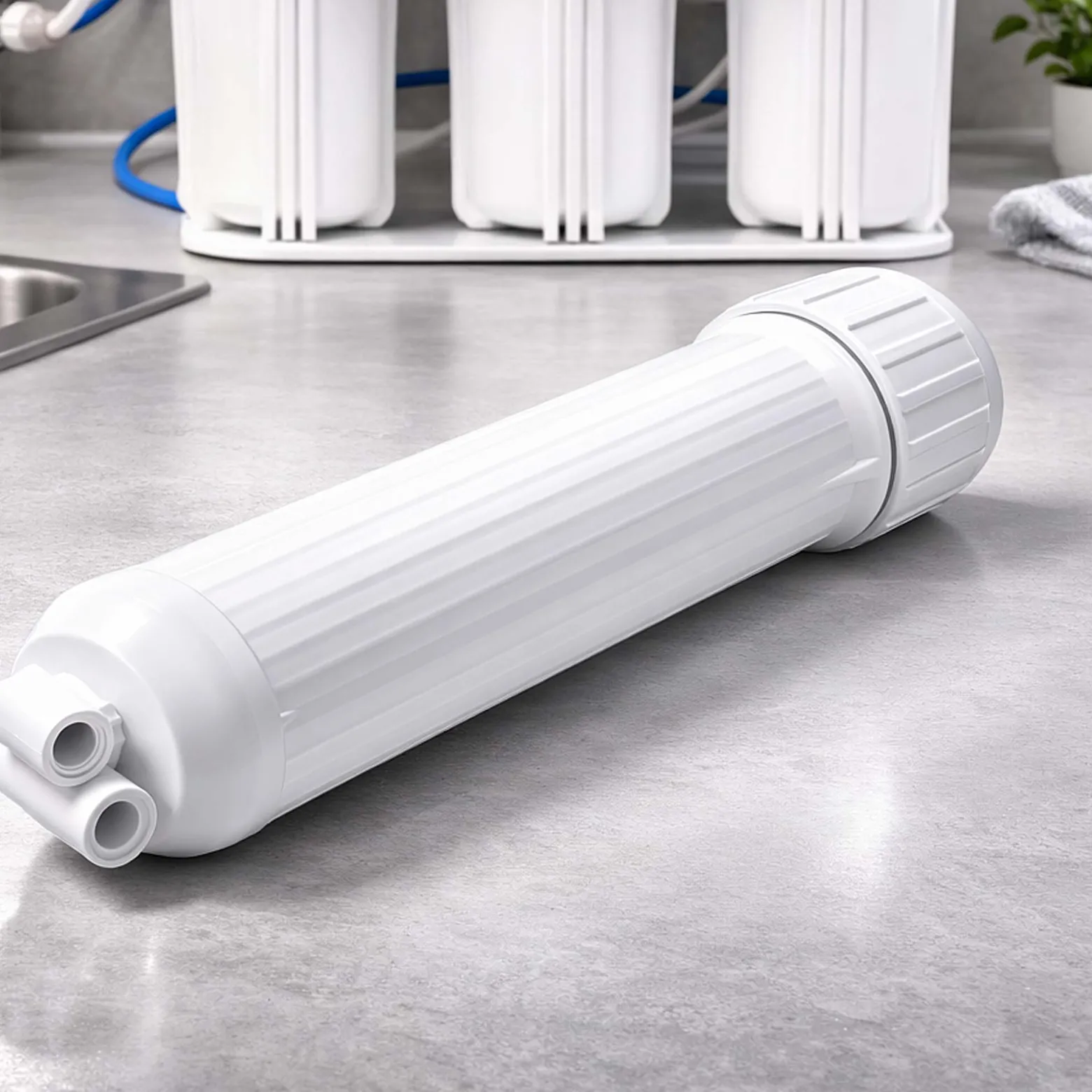 Naturewater Filterpatronen Gehäuse 254 mm (10"), für 3-stufige Umkehrosmoseanlage NW-3RO-190, Filtergehäuse für Umkehrosmose