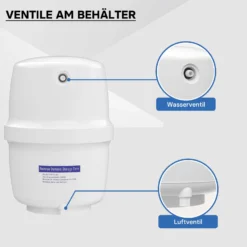 Naturewater 4 G Wassertank (15,14 L) für Umkehrosmose Wasser, Container lebensmittelecht, Vorratsbehälter mit Membran aus Butylkautschuk