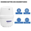 Naturewater 3 G Wassertank (11,35 L) für Umkehrosmose Wasser, Container lebensmittelecht, Vorratsbehälter mit Membran aus Butylkautschuk