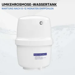 Naturewater 3 G Wassertank (11,35 L) für Umkehrosmose Wasser, Container lebensmittelecht, Vorratsbehälter mit Membran aus Butylkautschuk