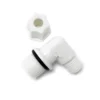 Naturewater 90° Jaco Fitting für Schlauch 6,35 mm (1/4") und mit 16,41 mm (3/8") AG, für Trinkwasser Ultrafiltration Mikrofilter Umkehrosmose (RO)