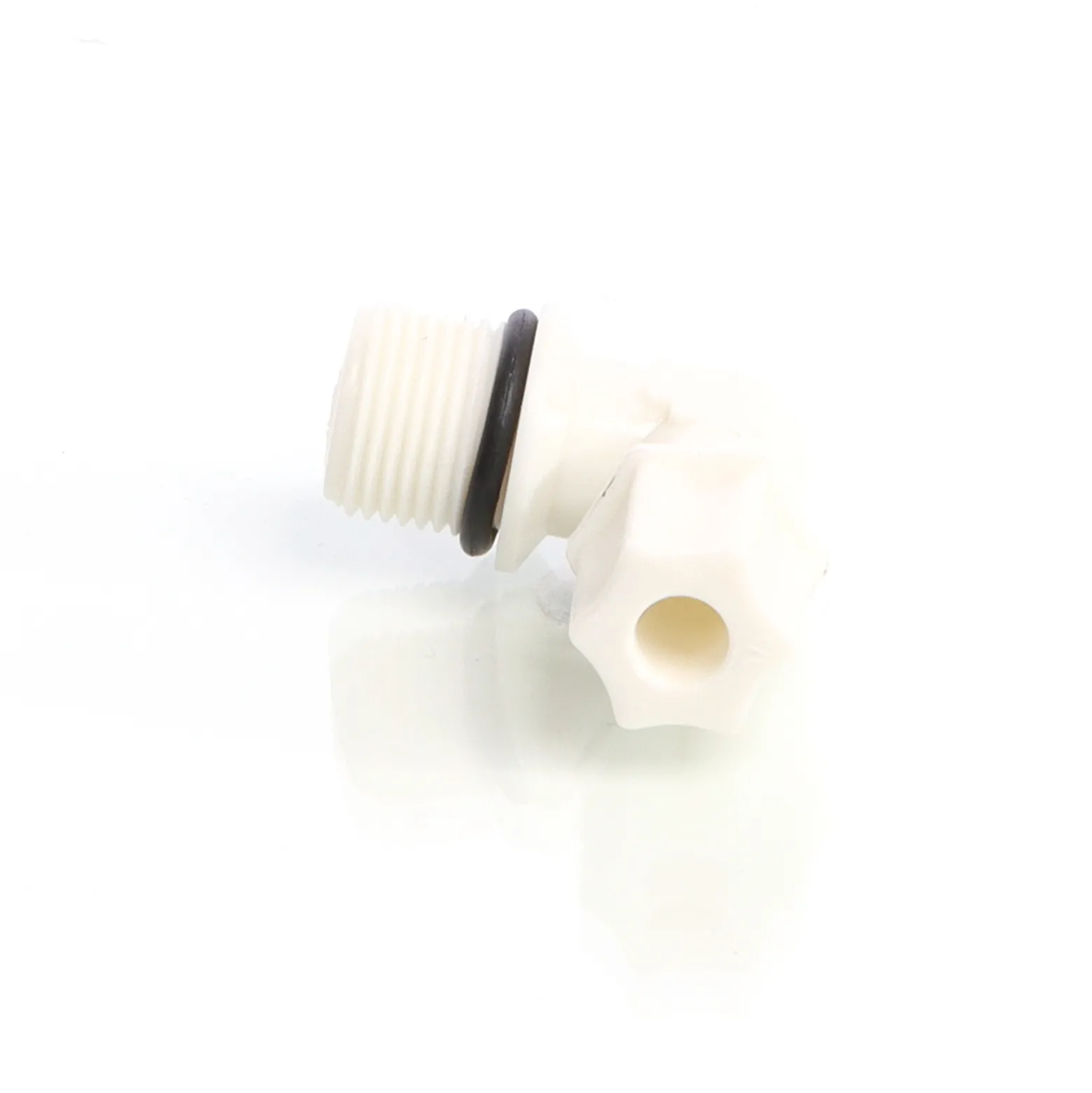 Naturewater 90° Jaco Fitting für Schlauch 6,35 mm (1/4") und mit 16,41 mm (3/8") AG, für Trinkwasser Ultrafiltration Mikrofilter Umkehrosmose (RO)
