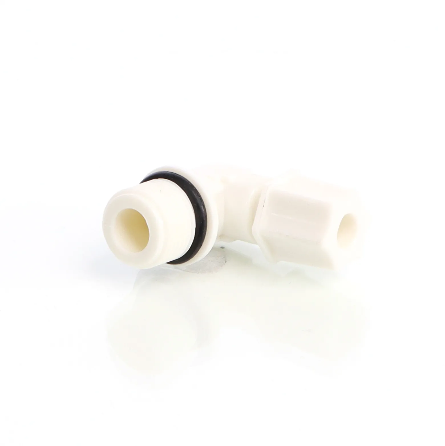 Naturewater 90° Jaco Fitting für Schlauch 6,35 mm (1/4") und mit 16,41 mm (3/8") AG, für Trinkwasser Ultrafiltration Mikrofilter Umkehrosmose (RO)