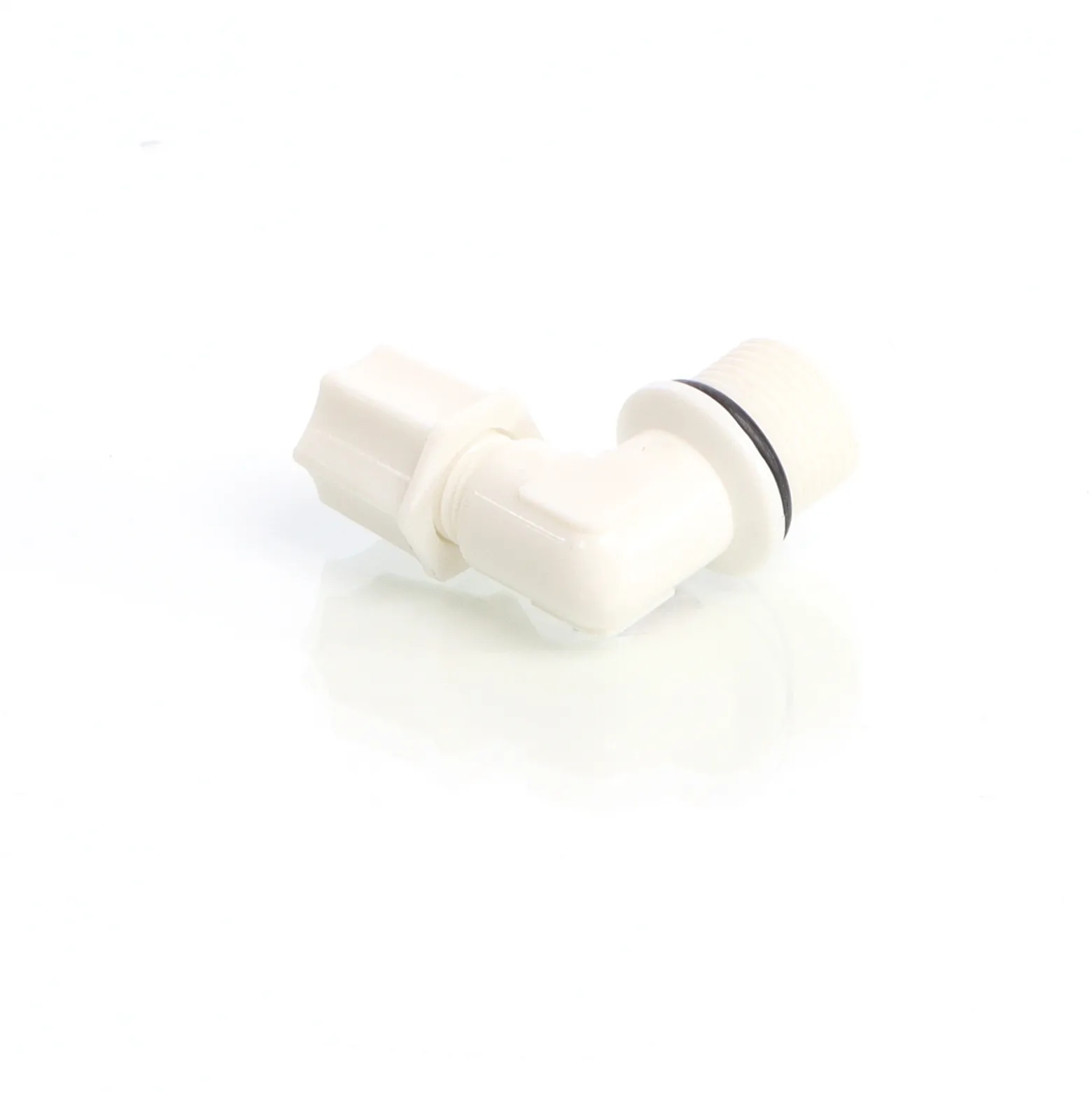 Naturewater 90° Jaco Fitting für Schlauch 6,35 mm (1/4") und mit 16,41 mm (3/8") AG, für Trinkwasser Ultrafiltration Mikrofilter Umkehrosmose (RO)