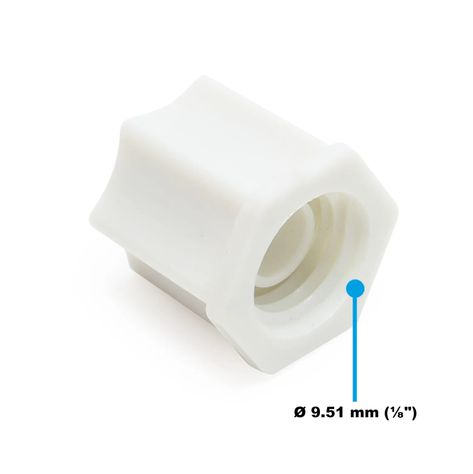 Naturewater Jaco Fitting Verbinder für Schlauch 6,35 mm (1/4") und mit 9,51 mm (1/8") IG, für Trinkwasser Ultrafiltration Mikrofilter Umkehrosmose (RO)