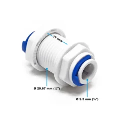 Naturewater Jaco Fitting Verbinder für Schlauch 2x 9,52 mm (3/8