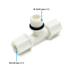 Naturewater Jaco T Fitting V2 für Schlauch mit 2x 6,35 mm Anschluss (1/4