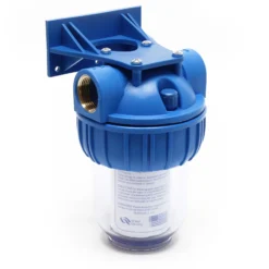 Naturewater NW-BR5B 1 Stufen Wasserfilter, 5 µ, 26,16 mm (3/4") Filtereinsatz, Ø60 mm PP Kartusche, Filter Wandhalterung, Filterschlüssel, Sedimentfilter