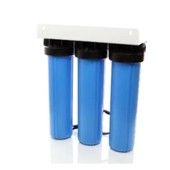 Naturewater NW-BRL03 3 Stufen Wasserfilter, 5 µ, 32,89 mm (1"), Ø113 mm PP Kartusche, Filter Wandhalterung, Filterschlüssel, Sedimentfilter Aktivkohleblock Aktivkohlegranulat