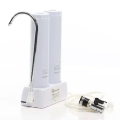 Naturewater NW-2-CTOUF 2 Stufen Counter Top Wasserfilter, 5 µ, Aktivkohle Block Filtereinsatz und Ultrafilter, mit Universaladapter, Wasserhahn