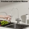 Naturewater NW-RO50-G1 5 Stufen Umkehrosmose 180 L/Tag mit Rahmen und Druckanzeige, RO Omsoseanlage für sauberes Trinkwasser