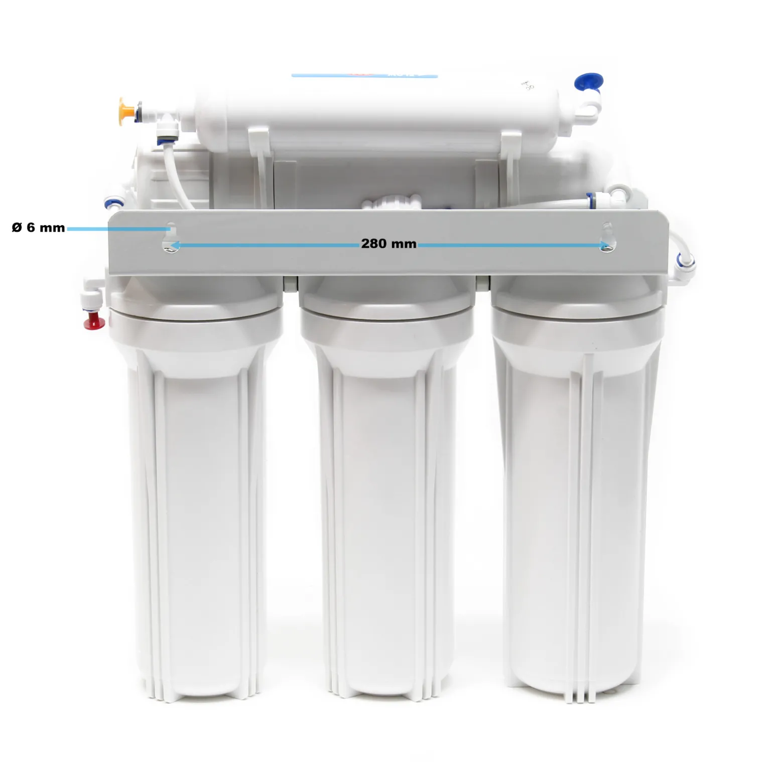 Naturewater NW-RO50-NP35 Umkehrosmoseanlage 190 L/Tag, 5-stufiges Trinkwasser Filtrationssystem, Osmose System inkl. Behälter