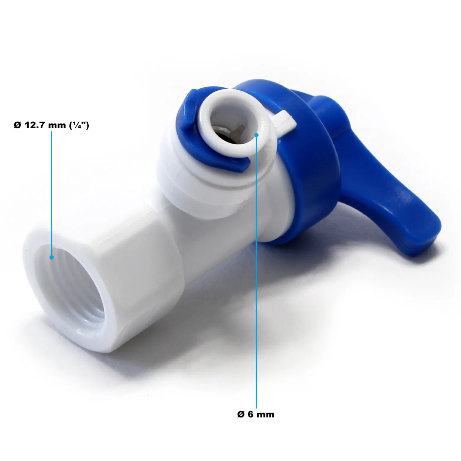 Naturewater Osmose Wasserhahn Adapter mit 12,91 mm (1/4") IG, Tankventil Bypass für Vorratsbehälter Wassertank Osmoseanlage