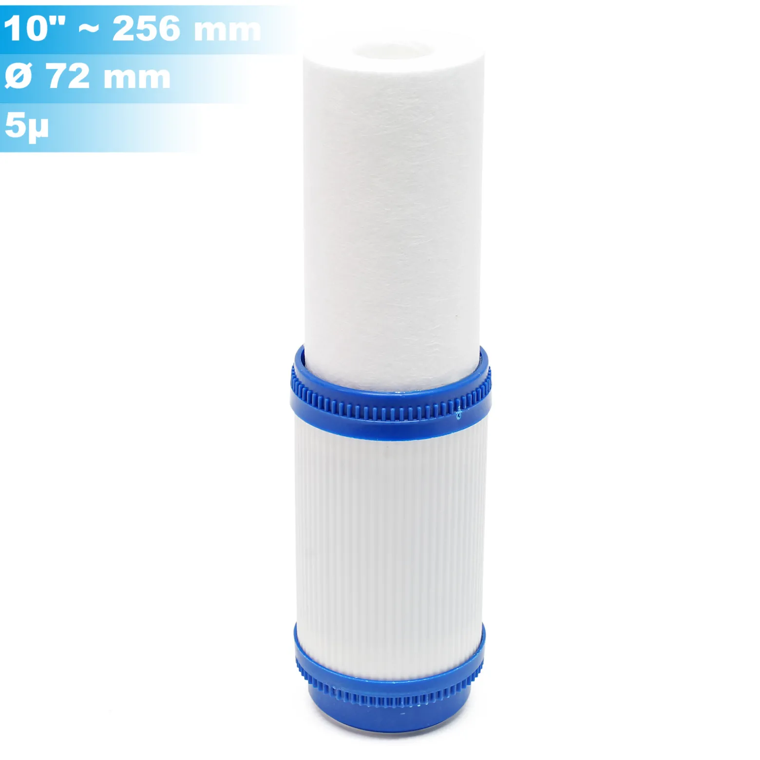 Naturewater PC-10 Sedimentfilter Aktivkohle Granulat 10 Zoll (254 mm) 5 µ Ersatz Wasserfilter, Umkehrosmose Filter, Ersatz Filterkartusche