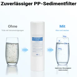 Naturewater 5 µ PP Sedimentfilter Kartusche 254 mm (10 Zoll), Wasserfilter Kartusche, Filterpatrone für Trinkwasser Umkehrosmoseanlage