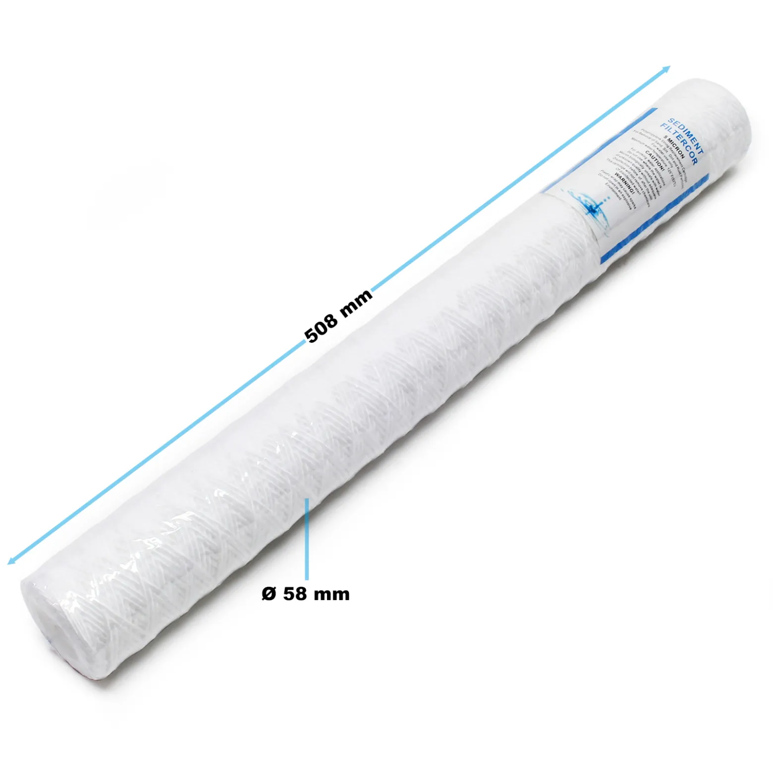 Naturewater PPW-20A Sedimentfilter 20 Zoll (508 mm) 5 µ Ersatz Wasserfilter, Umkehrosmose Filter, Ersatz Filterkartusche