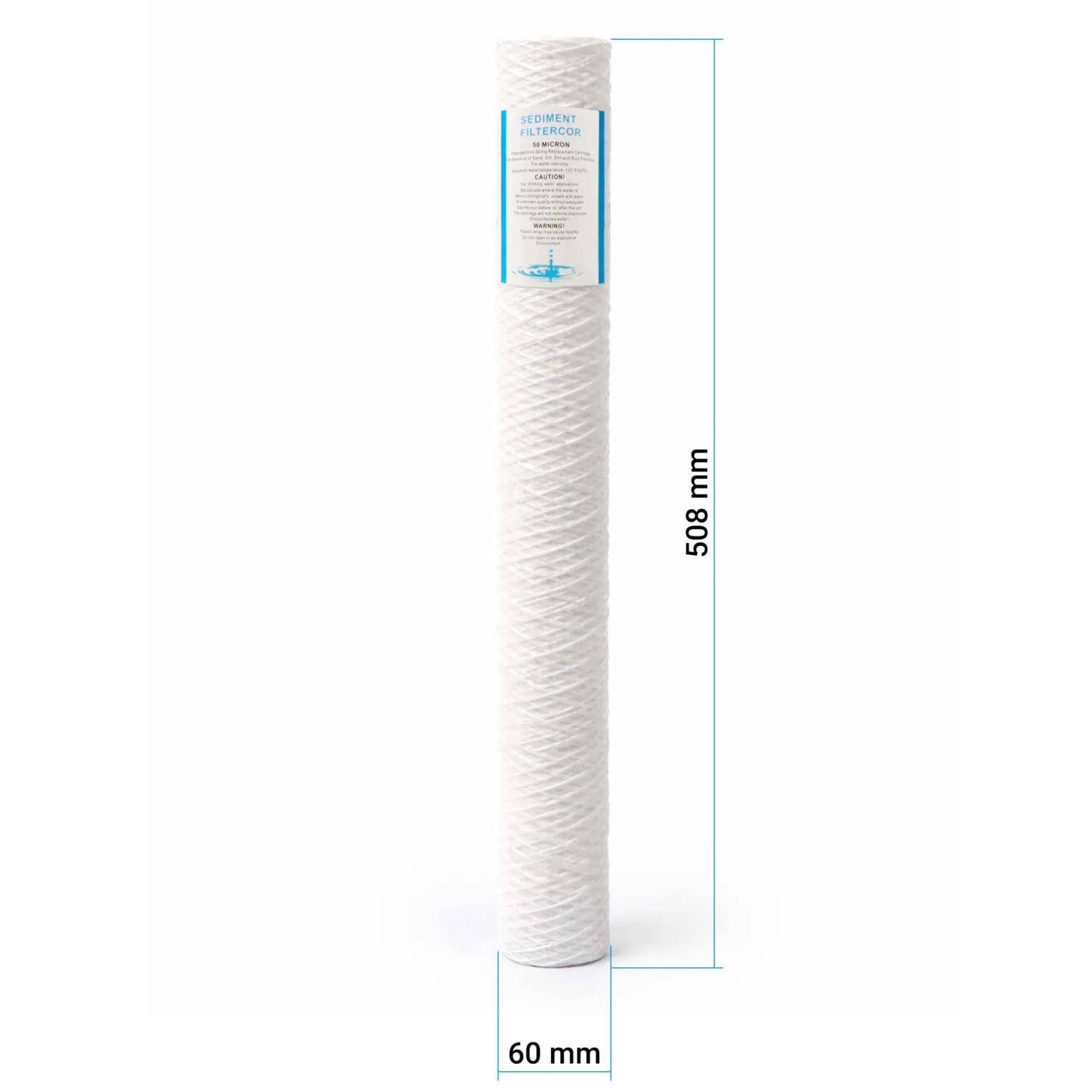Naturewater PPW-20A Sedimentfilter 20 Zoll (508 mm) 50 µ Ersatz Wasserfilter, Umkehrosmose Filter, Ersatz Filterkartusche
