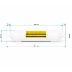Naturewater QF-CTO Aktivkohle Block Filter 10 Zoll (254 mm) 5 µ Ersatz Wasserfilter, Umkehrosmose Filter, Ersatz Filterkartusche Hauswasserfilter