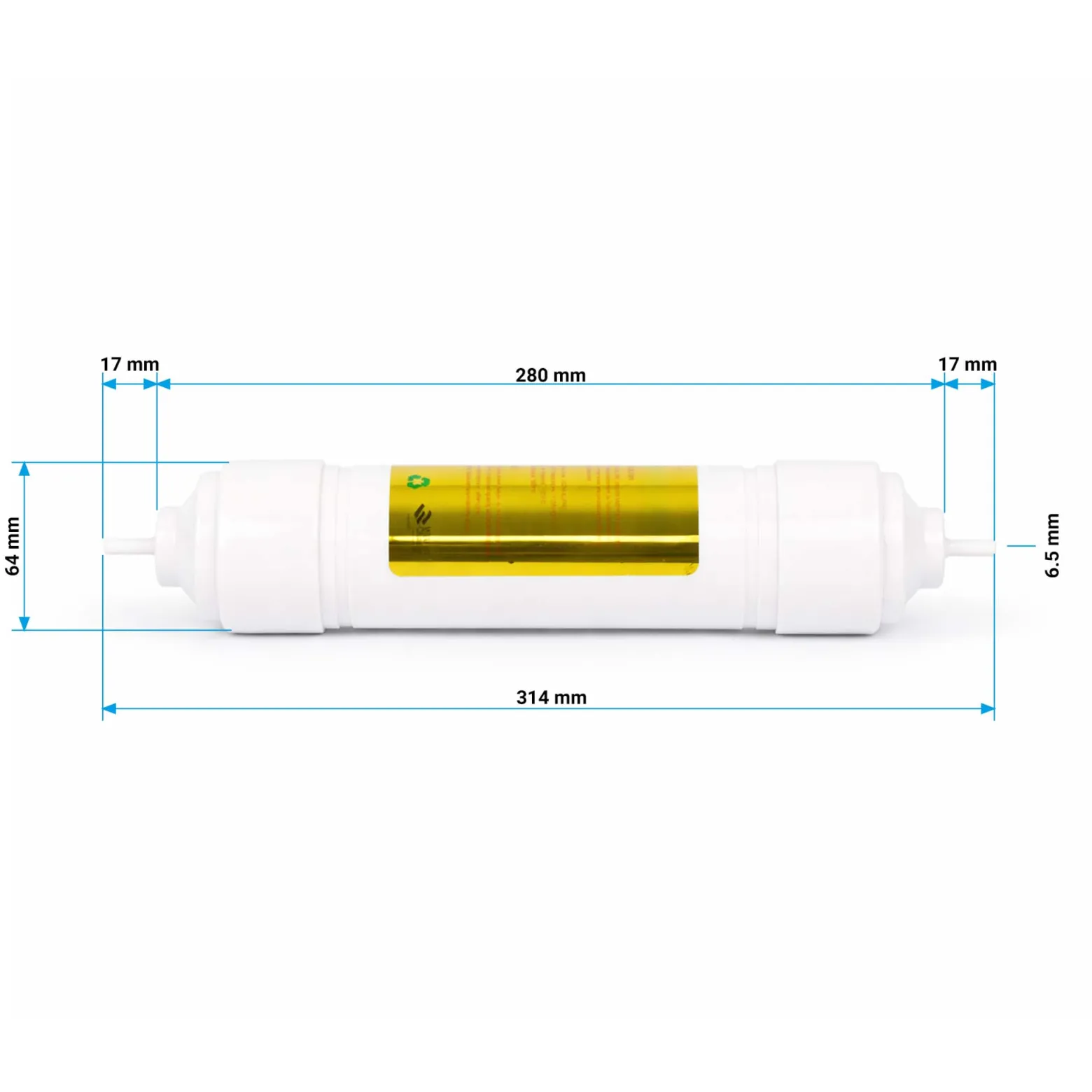 Naturewater QF-CTO Aktivkohle Block Filter 10 Zoll (254 mm) 5 µ Ersatz Wasserfilter, Umkehrosmose Filter, Ersatz Filterkartusche Hauswasserfilter