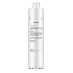 Naturewater T33-10CF Inline Aktivkohleblock Filter, Ersatz Wasserfilter, Inline Kartusche, Postfilter Nachfilter Hauswasserfilter für Trinkwasser Umkehrosmoseanlage