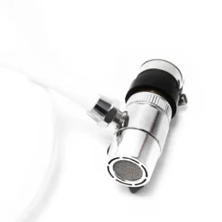 Naturewater TR201 2 Stufen Counter Top Wasserfilter, 0,5 µ Filterpatrone Sedimentfilter, 5 µ Aktivkohle Block, mit Universaladapter