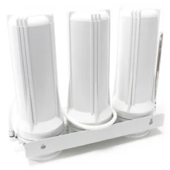 Naturewater TR203 3 Stufen Counter Top Wasserfilter, 0,5 µ Filterpatrone Sedimentfilter, 5 µ Aktivkohle Block, Aktivkohle Granulat