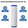 Naturewater UDF-10A Aktivkohle Granulat Filter 10 Zoll (254 mm) 5 µ Ersatz Wasserfilter, Umkehrosmose Filter, Ersatz Filterkartusche