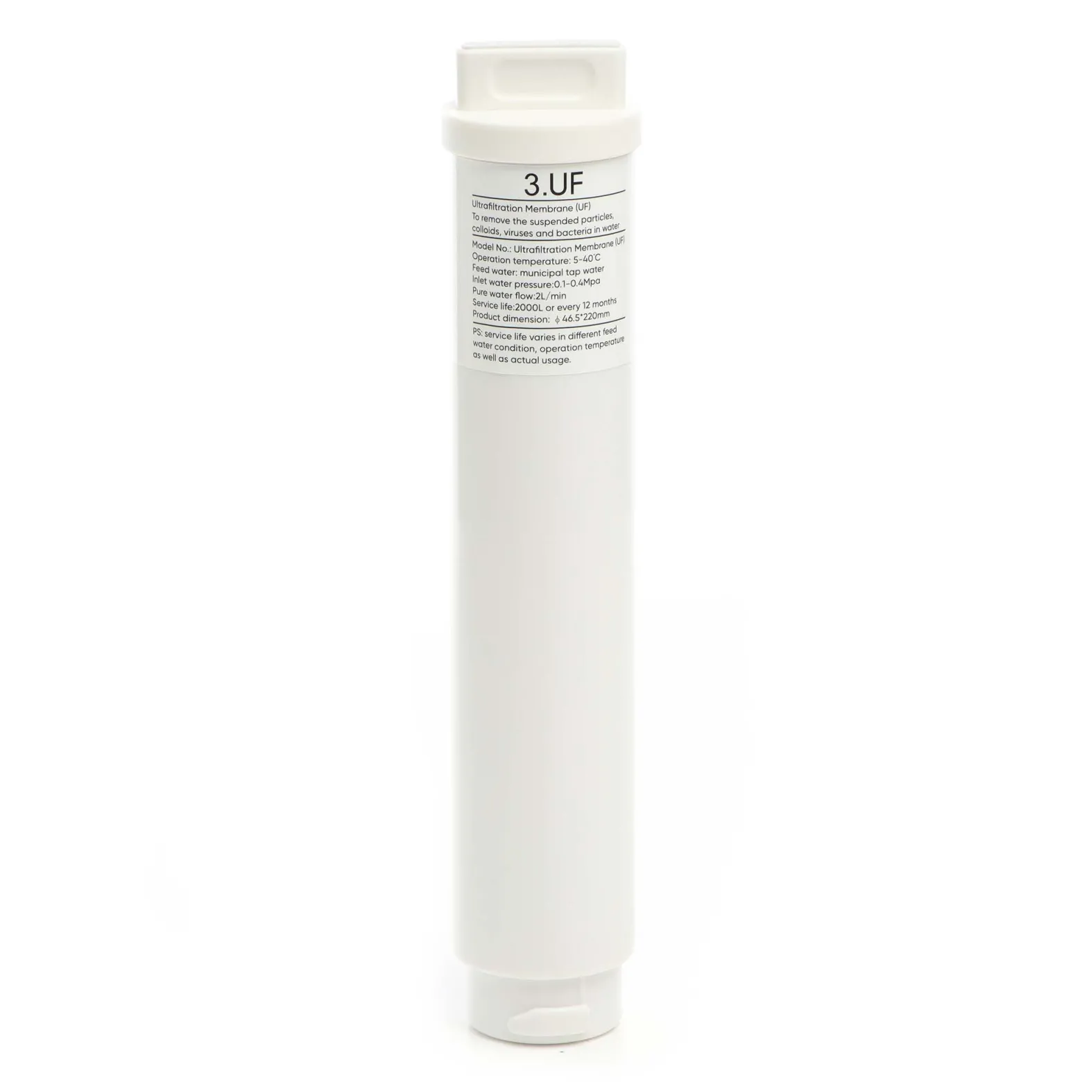 Naturewater UF-UF01 Ultrafilter mit 0,01 µ 2 l/min zur Wasseraufbereitung, Wasserfilter, Osmoseanlage Ersatzmembran, Trinkwasser Filter