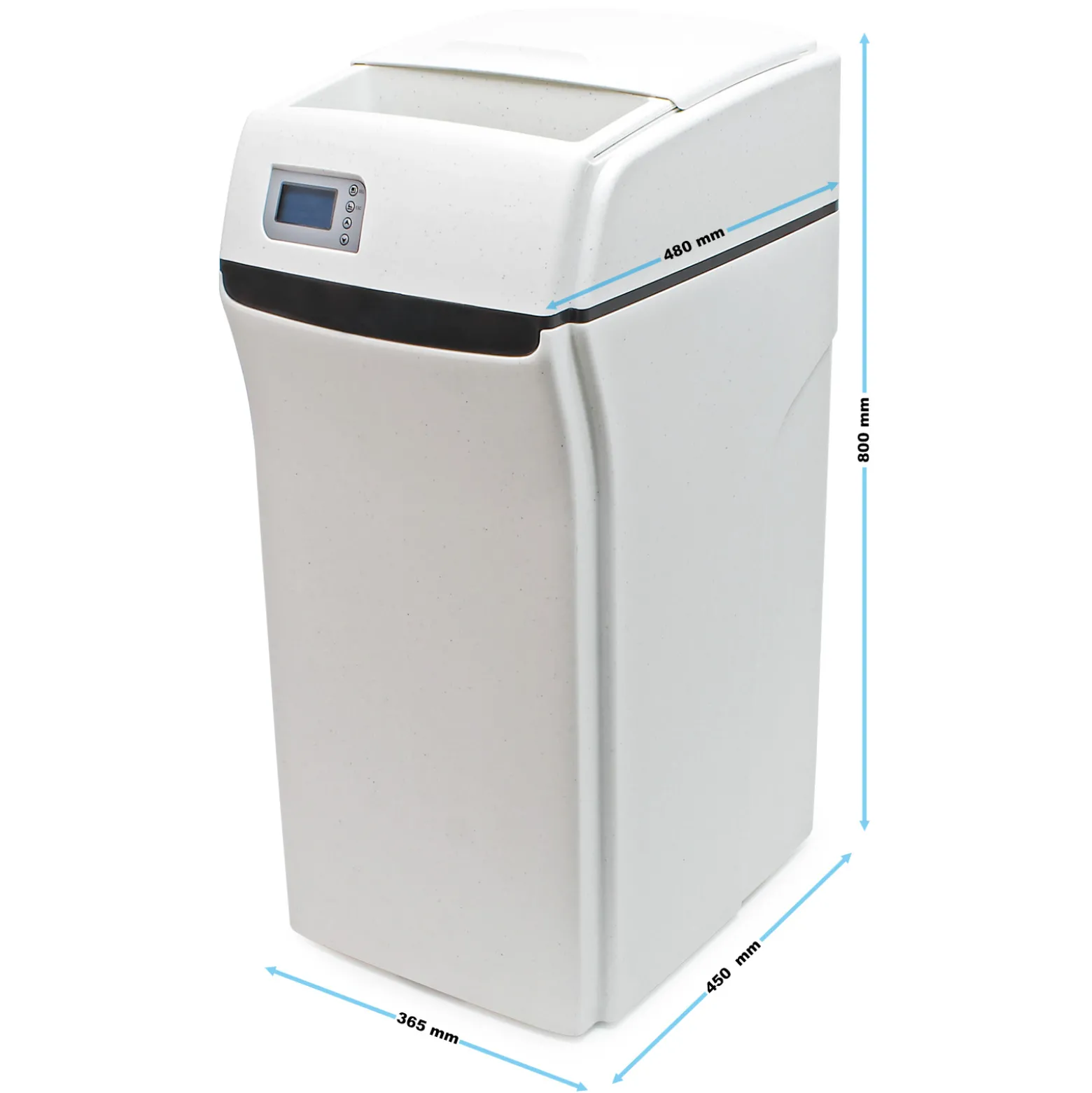 Naturewater Wasserenthärtungsanlage 3000 l/h, automatische Enthärtungsanlage, Entkalkungsanlage mit Ionentauscher, Wasserenthärter mit 30 l Harztank