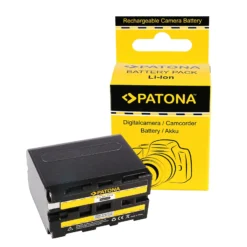 Patona NP-F 970 Lithium-Ionen Akku für Sony NP-F Mount, Kameraakku 6600 mAh, 7,4 V, 48,8 Wh, leistungsstarker Ersatzakku für Camcorder, LED Leuchten und Videokameras