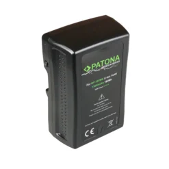 Patona V-Mount Akku, Lithium Ionen Ersatzakku 190 Wh / 14,4 V / 13200 mAh, für Kameras mit D-Tap und USB-Ausgang, Überhitzungs- und Überladungsschutz