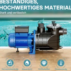 Pool Pumpe 34800 l/h 3000 W Schwimmbadpumpe Filterpumpe Umwälzpumpe Pool