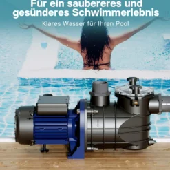 Pool Pumpe 17700 l/h 1100 W Schwimmbadpumpe Filterpumpe Umwälzpumpe Pool