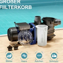 Pool Pumpe 17700 l/h 1100 W Schwimmbadpumpe Filterpumpe Umwälzpumpe Pool
