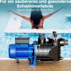 Pool Pumpe 26400 l/h 2200 W Schwimmbadpumpe Filterpumpe Umwälzpumpe Pool